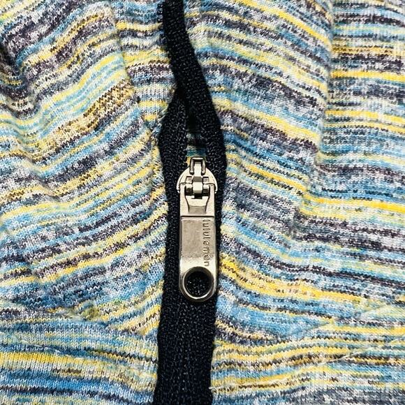 Lululemon Mens Surge Warm Sweatshirt Medium Blue Space Dye Camo Alberta Lake - Picture 7 of 11